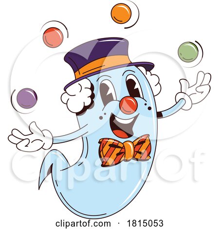 Halloween Clown Ghost Clipart by Vector Tradition SM