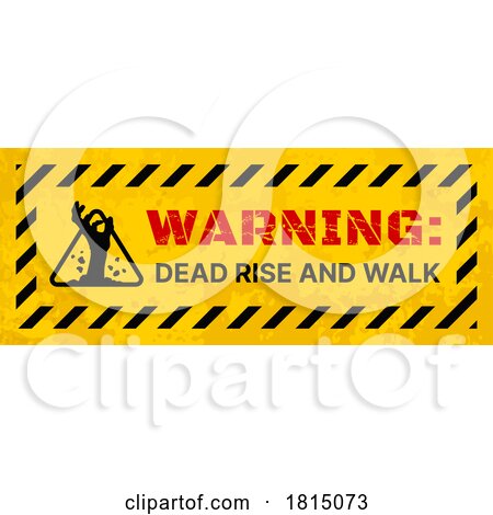 Warning Zombie Outbreak Sign Licensed Clipart by Vector Tradition SM