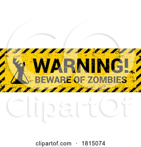 Warning Zombie Outbreak Sign Licensed Clipart by Vector Tradition SM