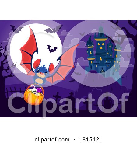 Cute Halloween Bat Clipart by Vector Tradition SM