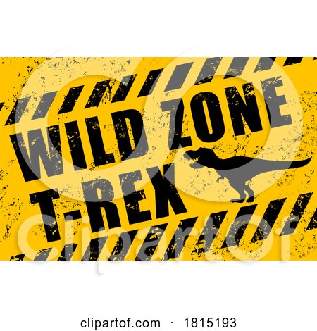 Warning Sign for Trex Zone Clipart by Vector Tradition SM