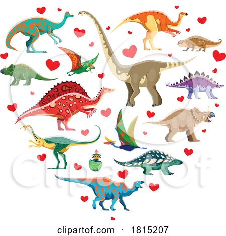 Dinosaur Heart Clipart by Vector Tradition SM