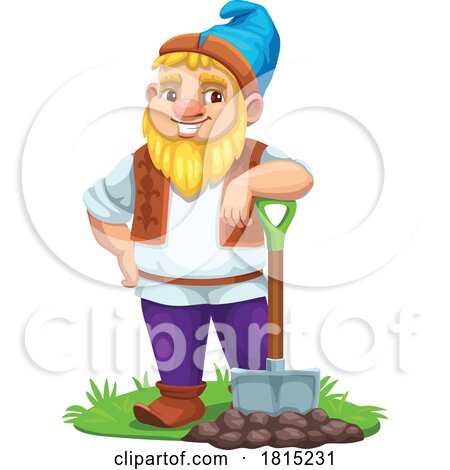 Gnome Digging Clipart by Vector Tradition SM