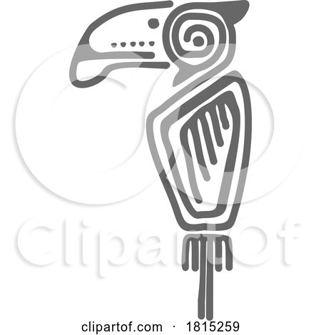 Toucan in Aztec Mayan Totem Style Clipart by Vector Tradition SM