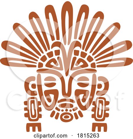 Aztec Chief Totem Clipart by Vector Tradition SM