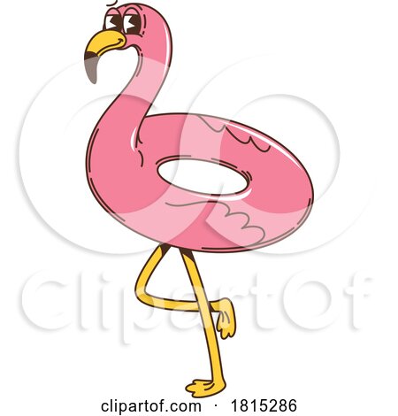 Flamingo Inner Tube Clipart by Vector Tradition SM