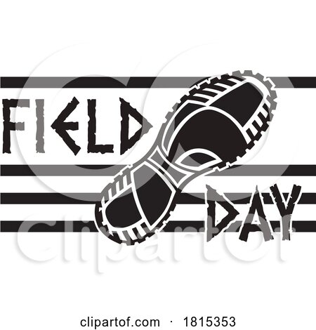 Sneaker Shoe Sole and Field Day Text Clipart by Johnny Sajem