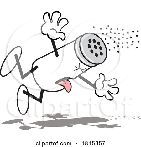 Sneezing Pepper Shaker Mascot Clipart by Johnny Sajem