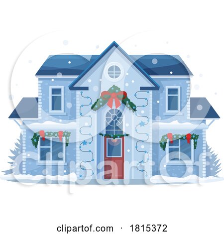 Winter House Clipart by Vector Tradition SM