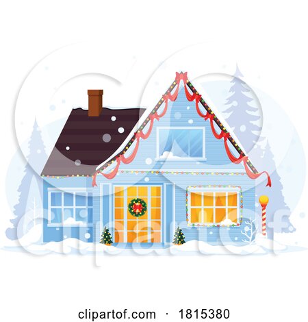 Winter House Clipart by Vector Tradition SM