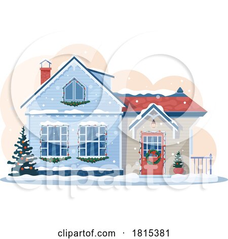 Winter House Clipart by Vector Tradition SM