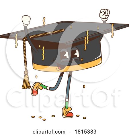 Graduation Cap School Mascot Clipart by Vector Tradition SM