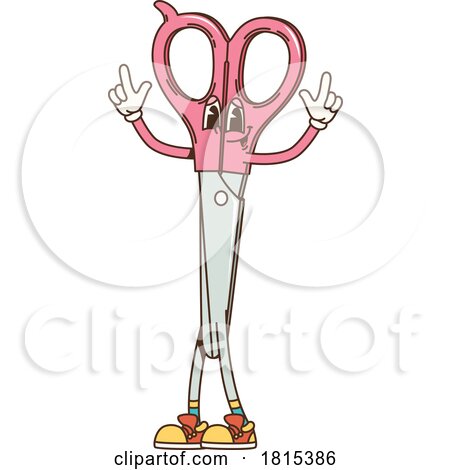 Scissors School Mascot Clipart by Vector Tradition SM