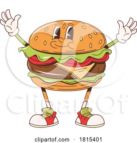 Cheeseburger Mascot Clipart by Vector Tradition SM