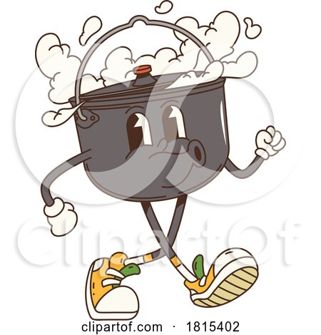 Steaming Pot Mascot Clipart by Vector Tradition SM