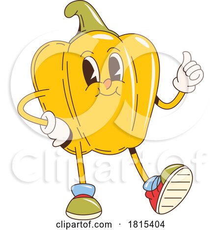 Yellow Bell Pepper Mascot Clipart by Vector Tradition SM