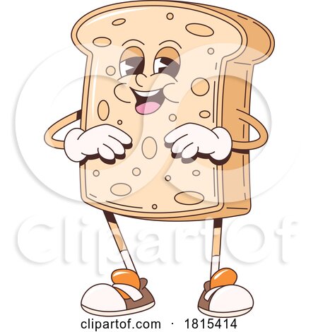 Sliced Bread Mascot Clipart by Vector Tradition SM