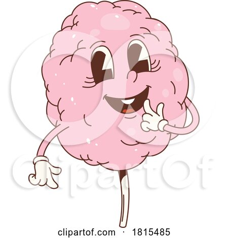 Retro Cartoon Cotton Candy Mascot Clipart by Vector Tradition SM