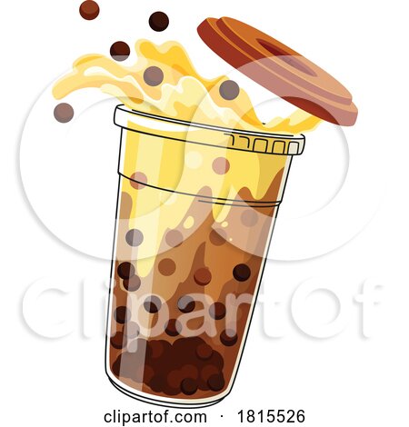 Boba Milk Bubble Tea Clipart by Vector Tradition SM