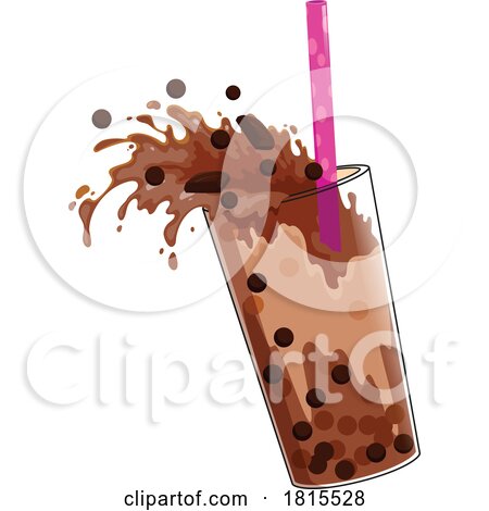 Chocolate Boba Bubble Tea Clipart by Vector Tradition SM