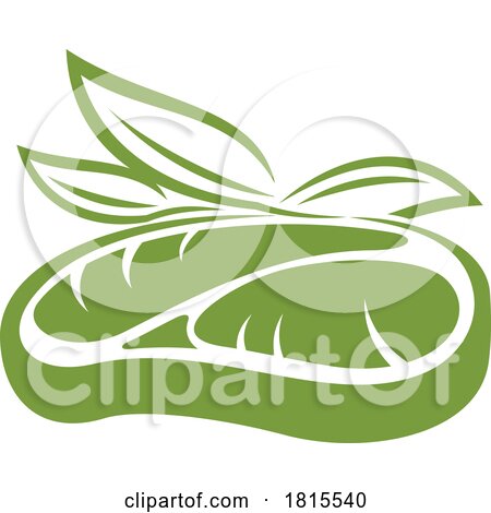 Green Vegan Steak Logo Clipart by Vector Tradition SM