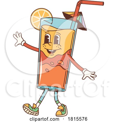 Retro Cartoon Juice Character Clipart by Vector Tradition SM