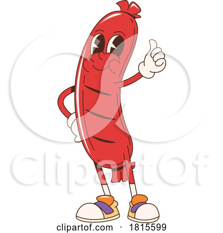 Sausage Mascot Clipart by Vector Tradition SM