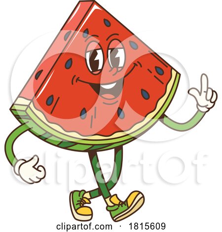 Watermelon Mascot Clipart by Vector Tradition SM