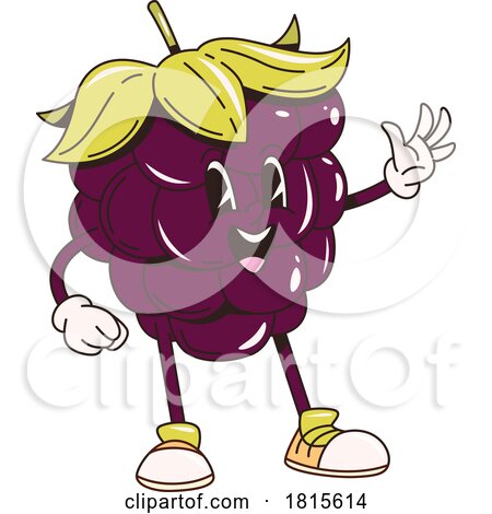 Blackberry Mascot Clipart by Vector Tradition SM