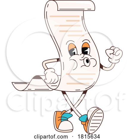 Receipt Financial Mascot Clipart by Vector Tradition SM