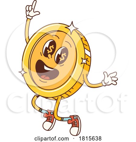 Coin Financial Mascot Clipart by Vector Tradition SM