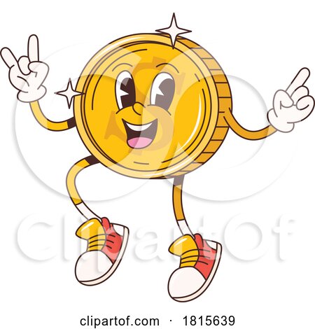 Coin Financial Mascot Clipart by Vector Tradition SM