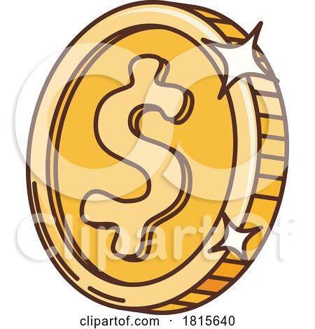 Gold Coin Clipart by Vector Tradition SM