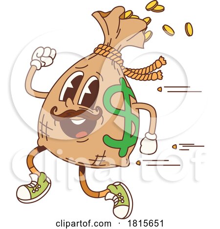 Money Bag Financial Mascot Clipart by Vector Tradition SM