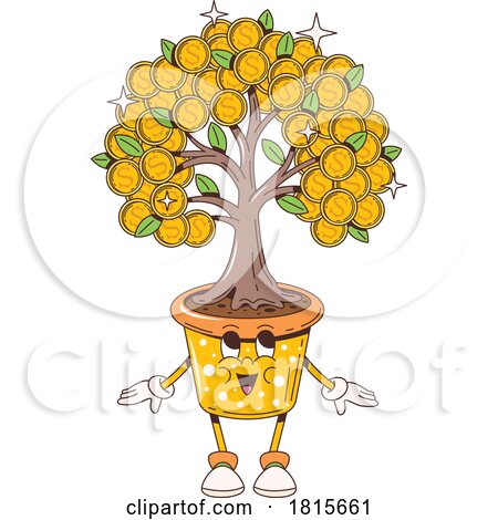 Money Tree Mascot Clipart by Vector Tradition SM