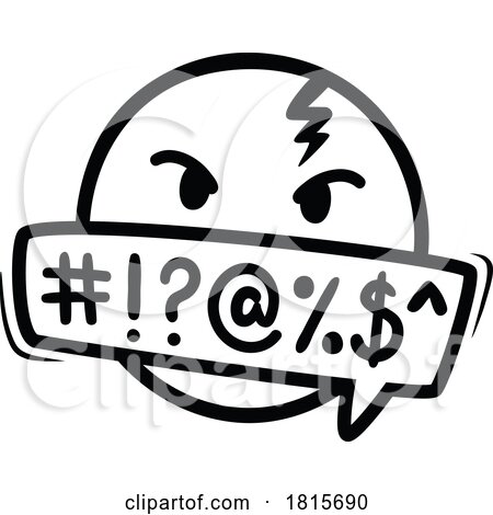 Cussing Emoticon Clipart by Vector Tradition SM