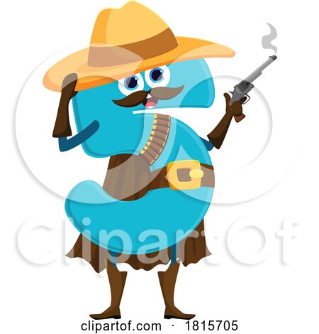 Robber Number 5 Mascot Clipart by Vector Tradition SM