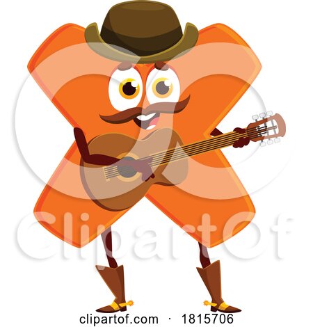 Cowboy Multiplication Math Symbol Mascot Clipart by Vector Tradition SM