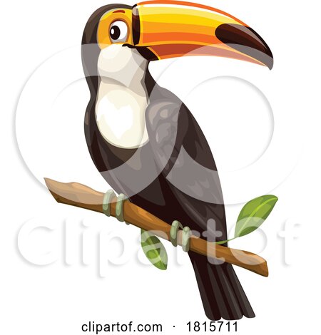 Perched Toucan Clipart by Vector Tradition SM