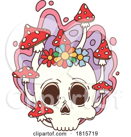 Mushroom Skull Clipart by Vector Tradition SM