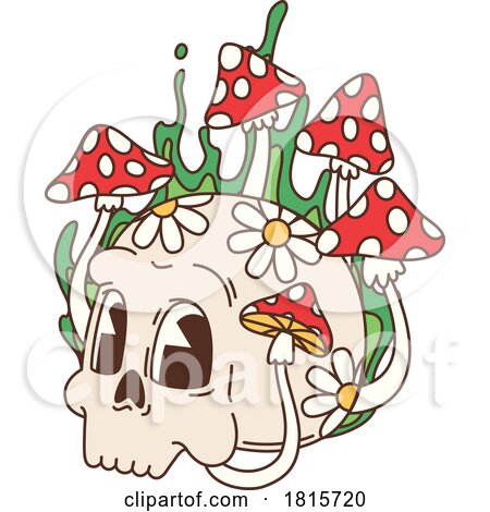 Mushroom Skull Clipart by Vector Tradition SM