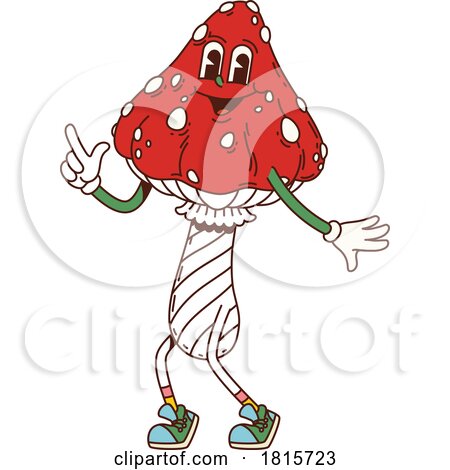 Mushroom Mascot Clipart by Vector Tradition SM