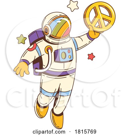 Hippie Astronaut Clipart by Vector Tradition SM