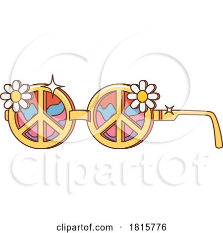 Peace Sign Hippie Sunglasses Clipart by Vector Tradition SM