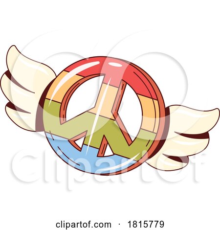 Flying Peace Sign Clipart by Vector Tradition SM