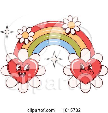 Hippie Rainbow Clipart by Vector Tradition SM