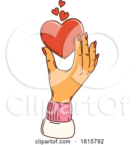 Hand Holding Hearts Clipart by Vector Tradition SM