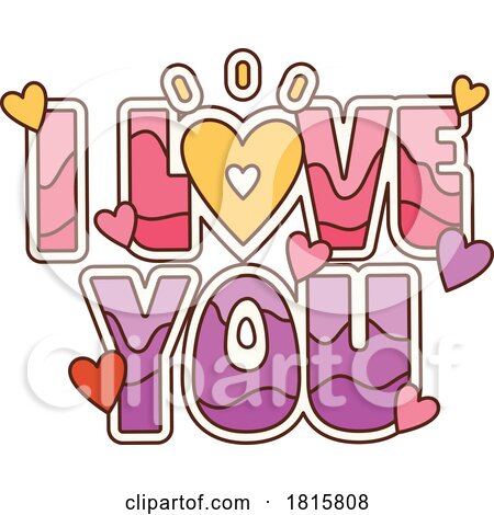 I Love You Text Clipart by Vector Tradition SM