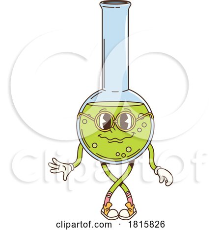 Chemical Flask Mascot Clipart by Vector Tradition SM