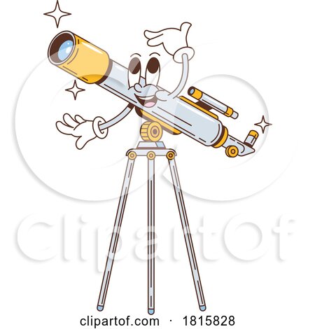 Telescope Mascot Clipart by Vector Tradition SM